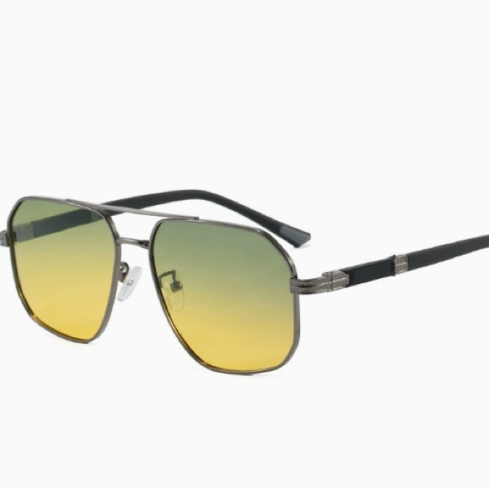 Gradient Yellow and Green Sunglasses